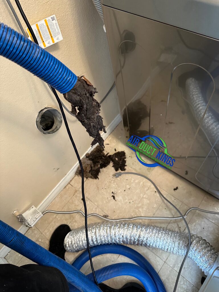 Dryer vent opening during duct replacement